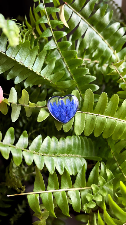 Cornflower brooch