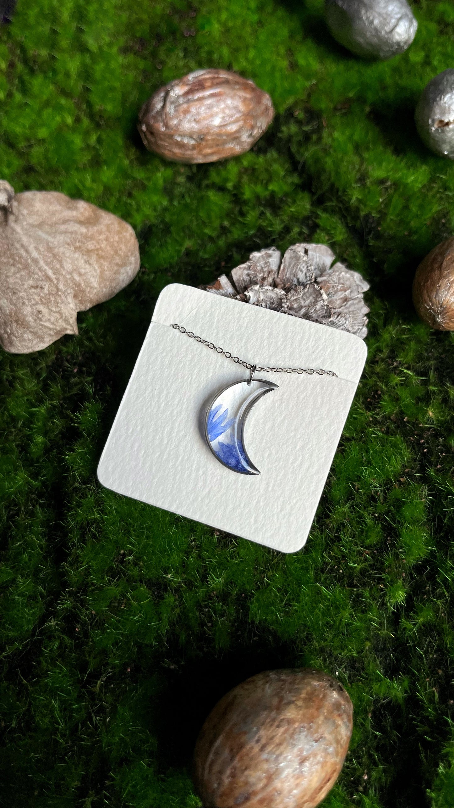 Cornflower pendants