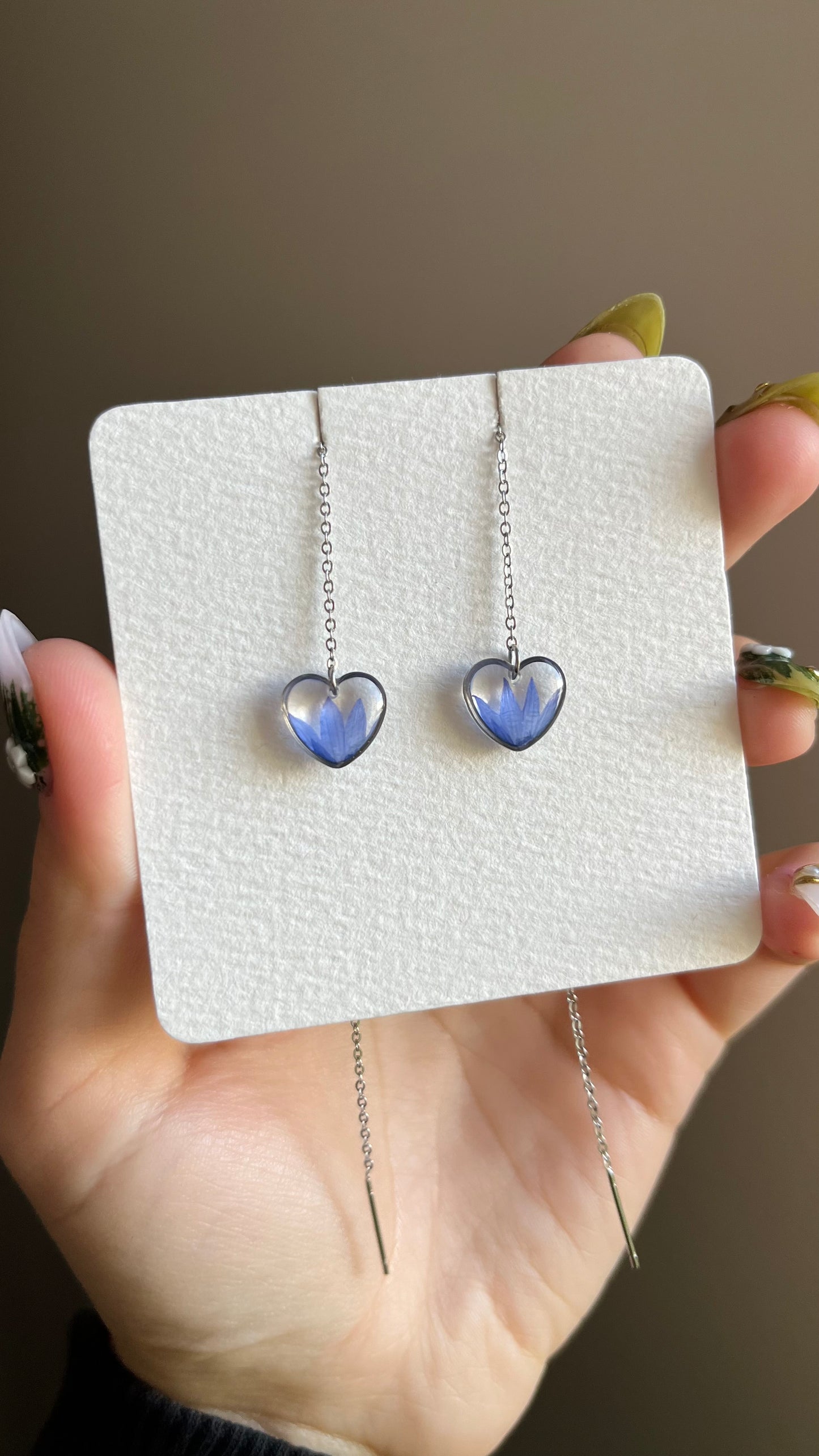 Cornflower earrings