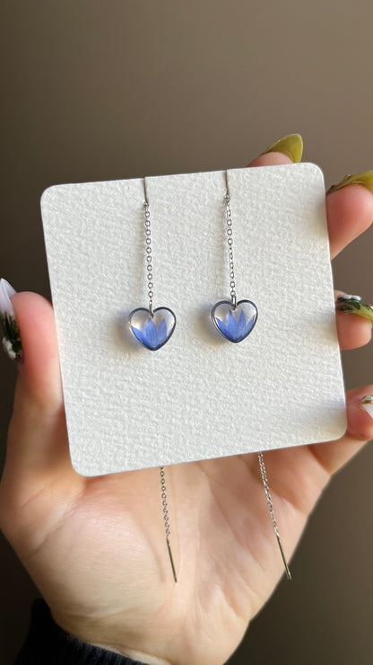 Cornflower earrings