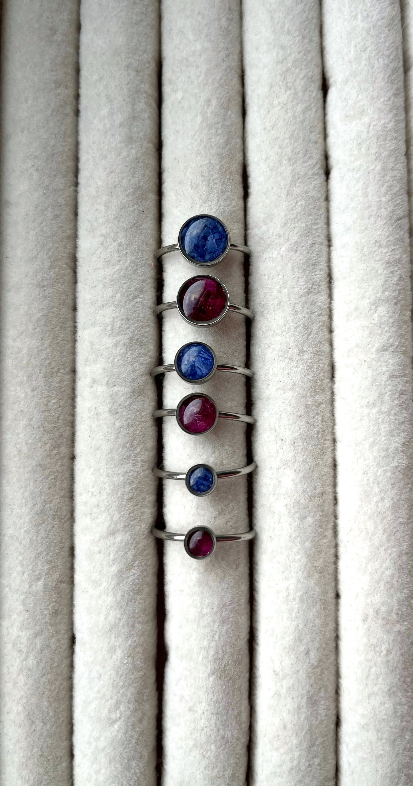 Cornflower rings