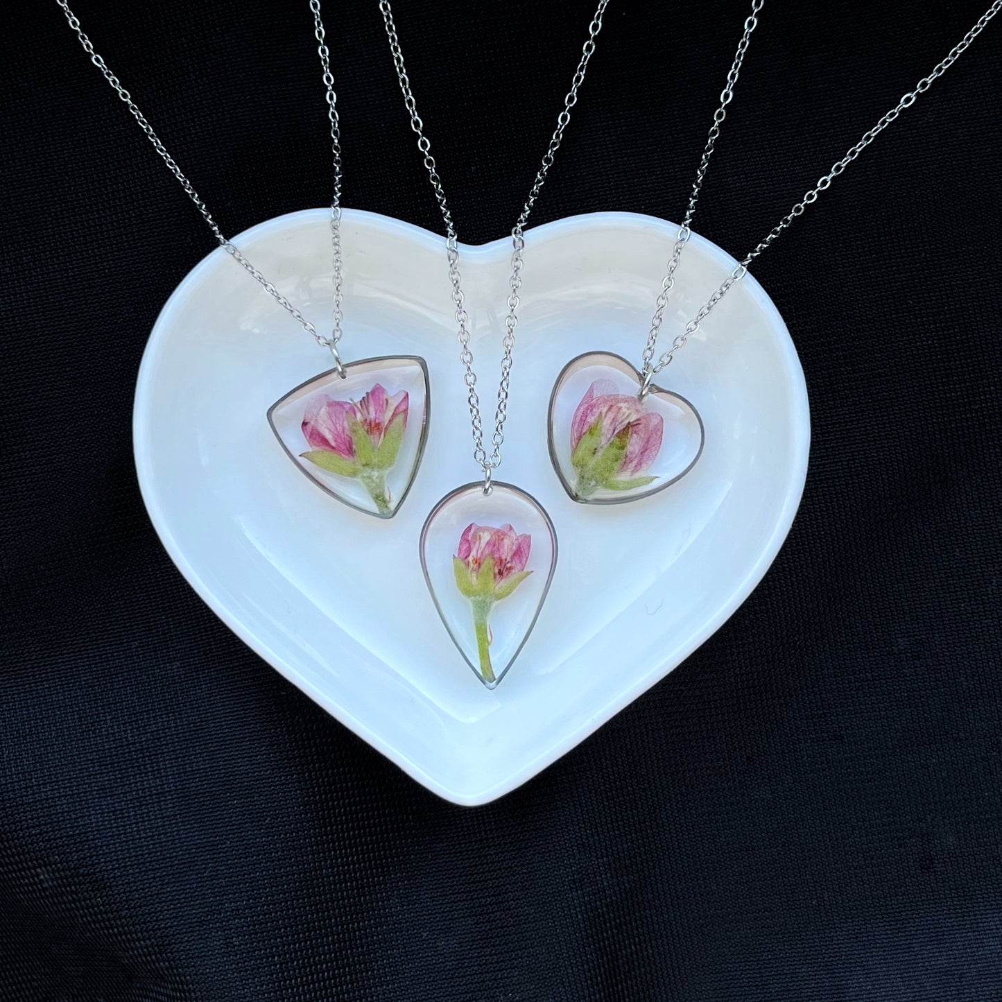 Apple blossom pendants