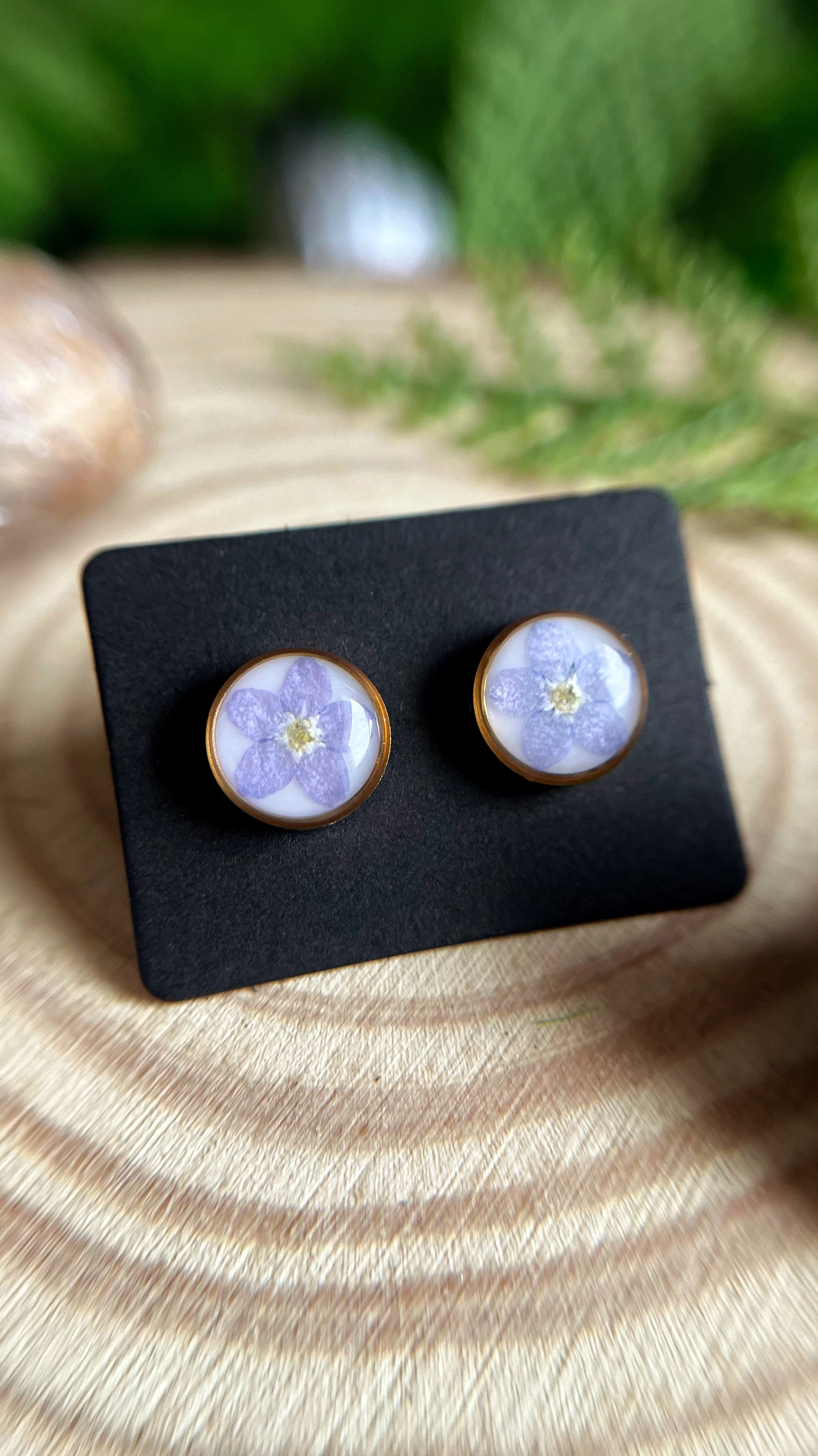 Forget-me-not stud earrings