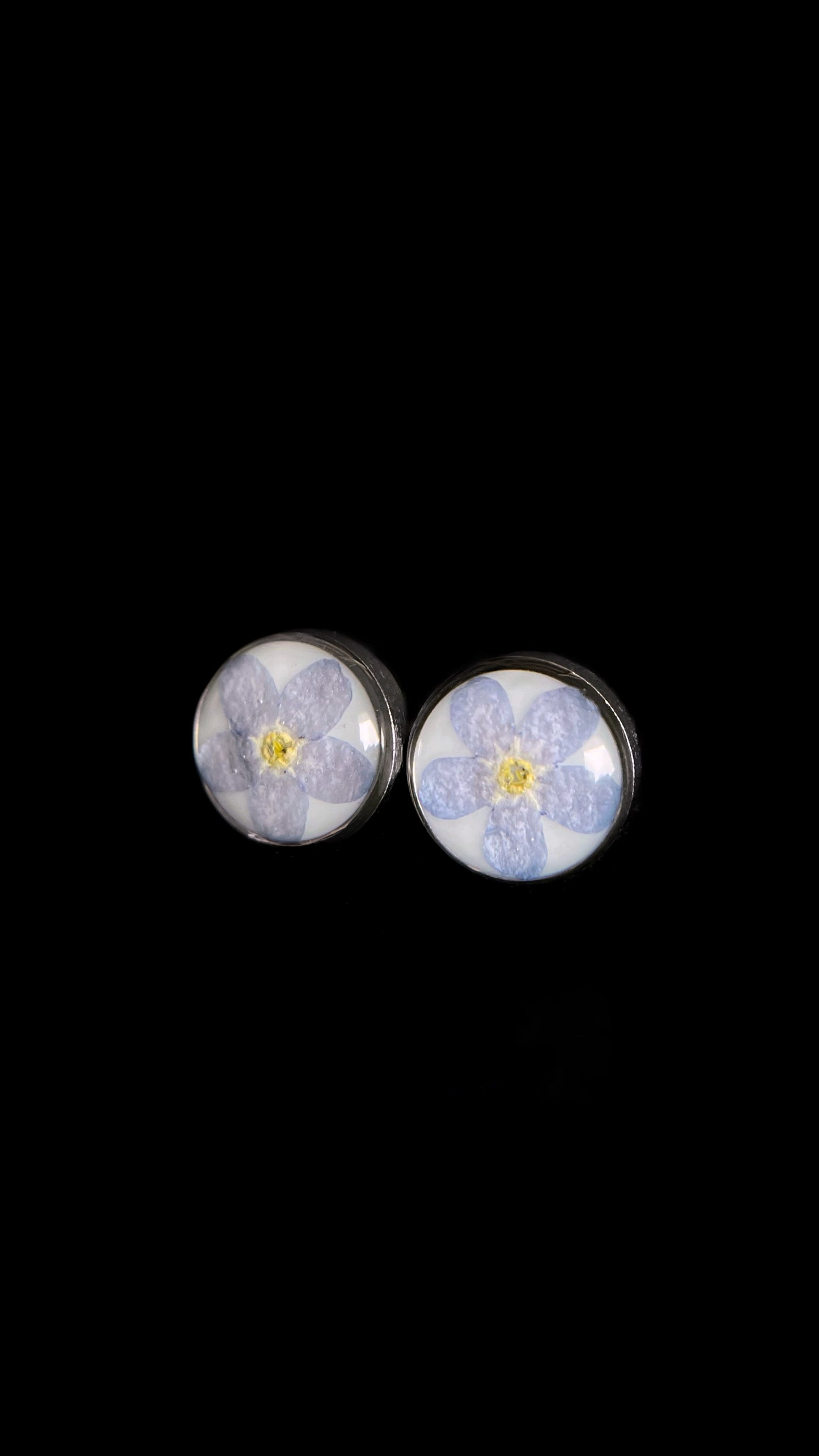 Forget-me-not stud earrings
