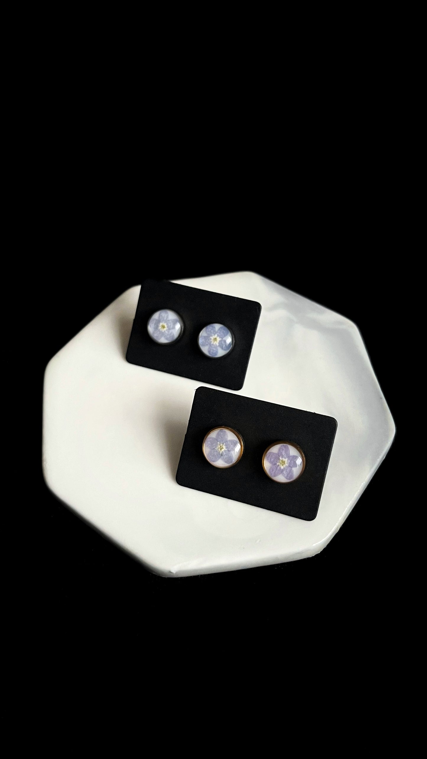 Forget-me-not stud earrings