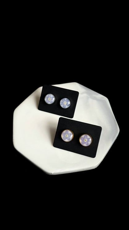 Forget-me-not stud earrings