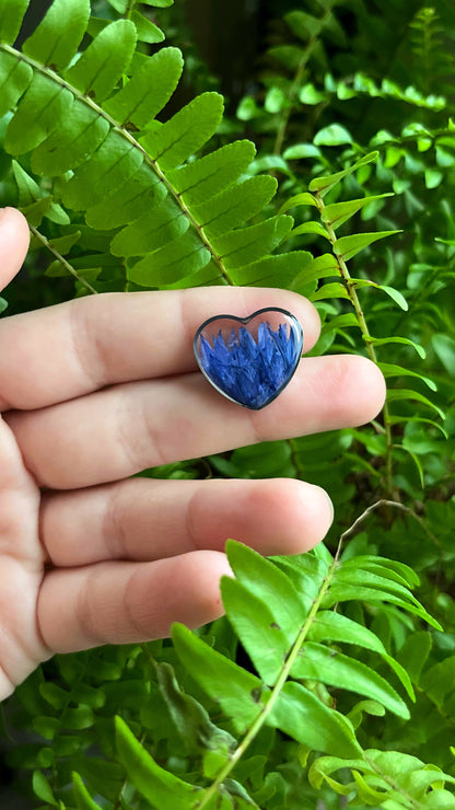 Cornflower brooch