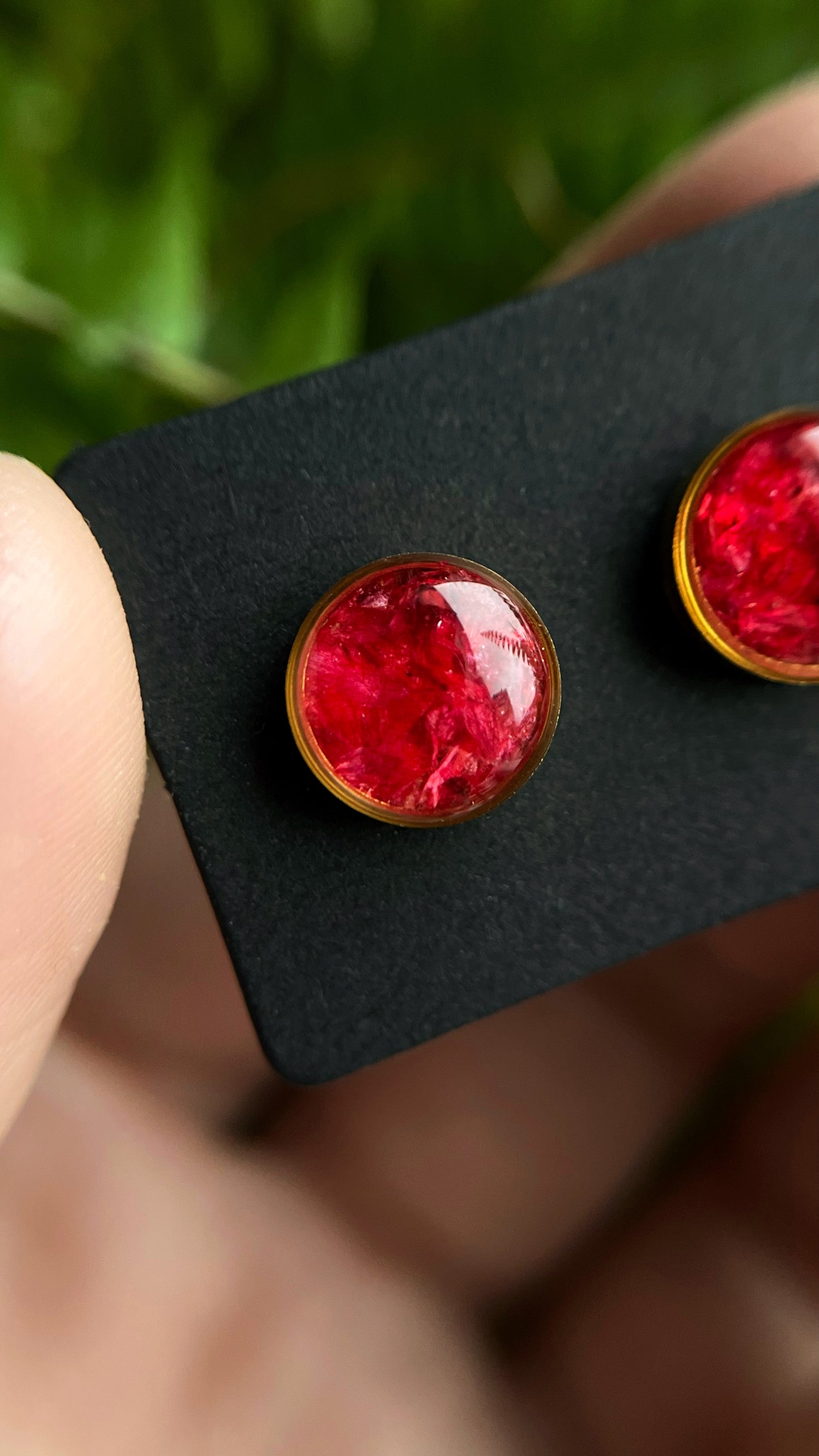Baby’s breath stud earrings