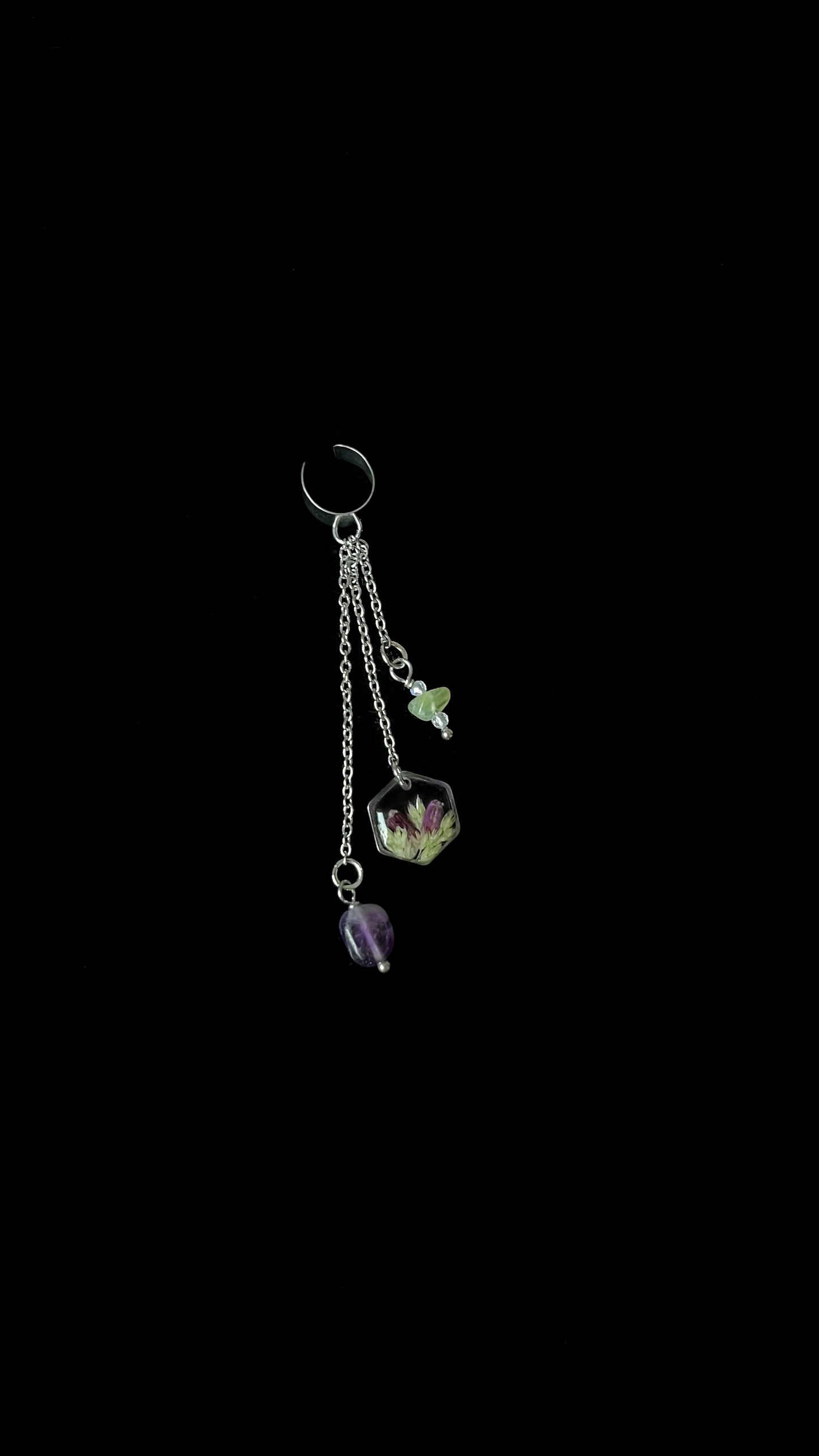 Ear cuff with lavender