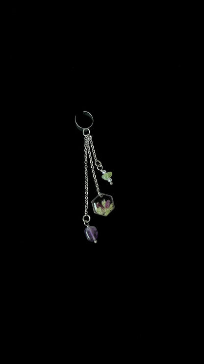 Ear cuff with lavender