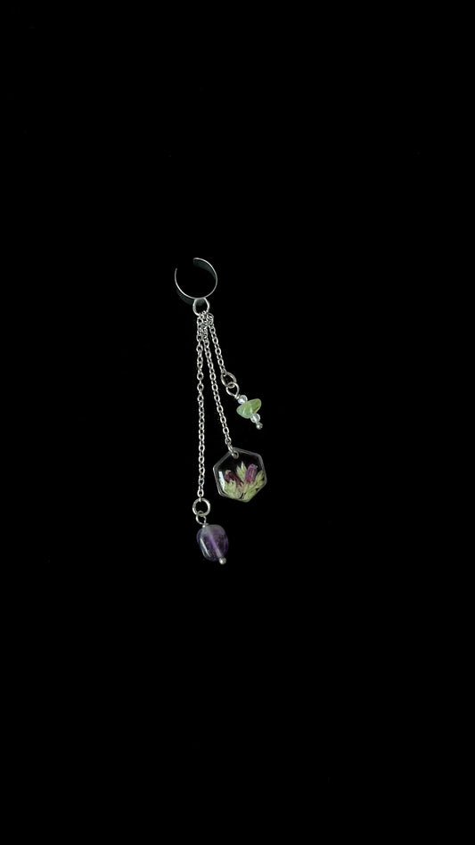 Ear cuff with lavender